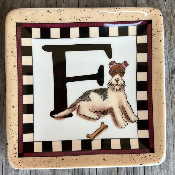 Dog lovers gift Desert bread plates art by linda spivey good quality nice weight - Picture 7 of 11